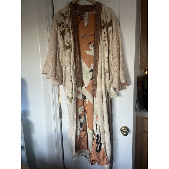 NWT Aratta My Beauty Topper Reversible Kimono In Vintage Pearl Small - Picture 9 of 16